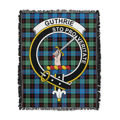 Scottish Tartan Guthrie Ancient Clan Woven Blanket Crest Style