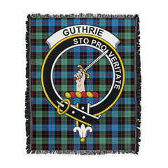 Scottish Tartan Guthrie Ancient Clan Woven Blanket Crest Style
