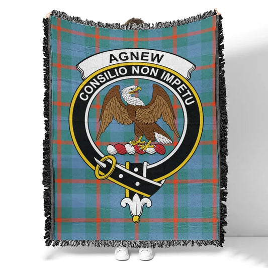 Scottish Tartan Agnew Ancient Clan Woven Blanket Crest Style