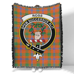 Scottish Tartan Ross Ancient Clan Woven Blanket Crest Style