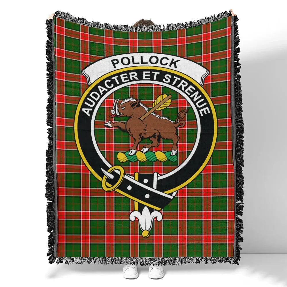 Scottish Tartan Pollock Modern Clan Woven Blanket Crest Style