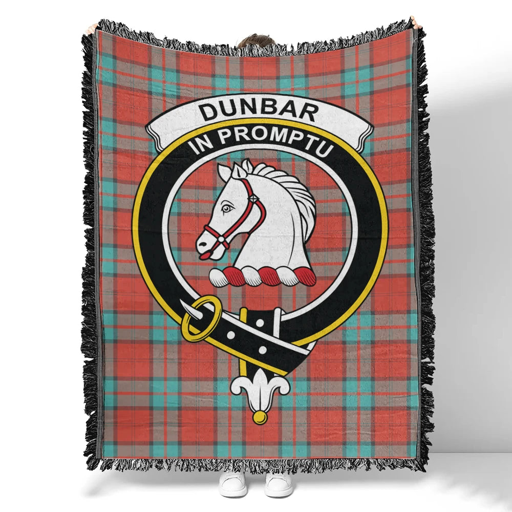 Scottish Tartan Dunbar Ancient Clan Woven Blanket Crest Style