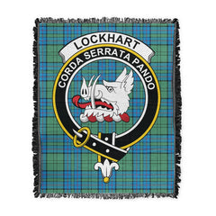 Scottish Tartan Lockhart Modern Clan Woven Blanket Crest Style