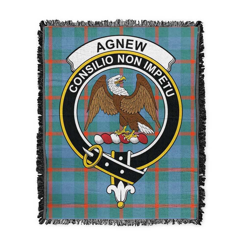 Scottish Tartan Agnew Ancient Clan Woven Blanket Crest Style