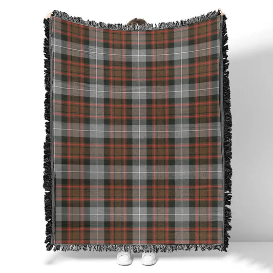 Scottish Tartan MacRae Hunting Weathered Clan Woven Blanket Plaid Style