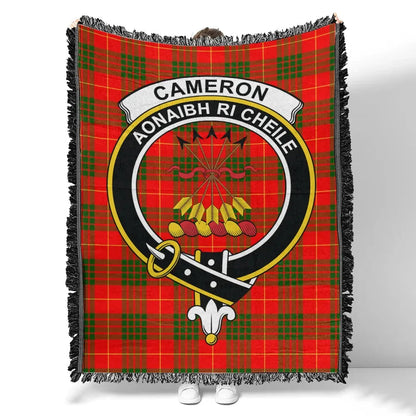 Scottish Tartan Cameron Modern Clan Woven Blanket Crest Style