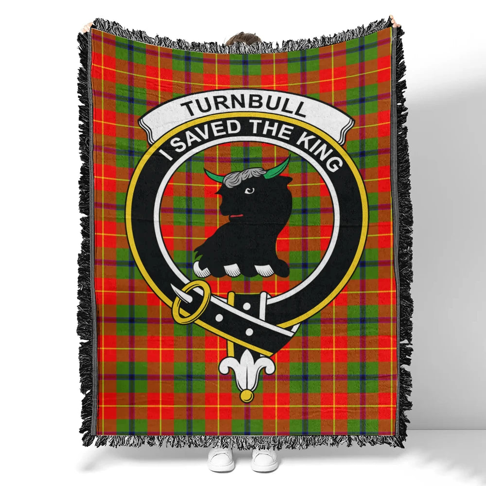 Scottish Tartan Tennant Clan Woven Blanket Crest Style