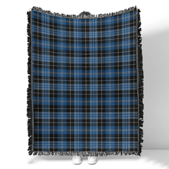 Scottish Tartan Clergy Blue Clan Woven Blanket Plaid Style