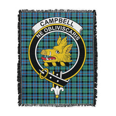 Scottish Tartan Campbell of Cawdor Ancient Clan Woven Blanket Crest Style