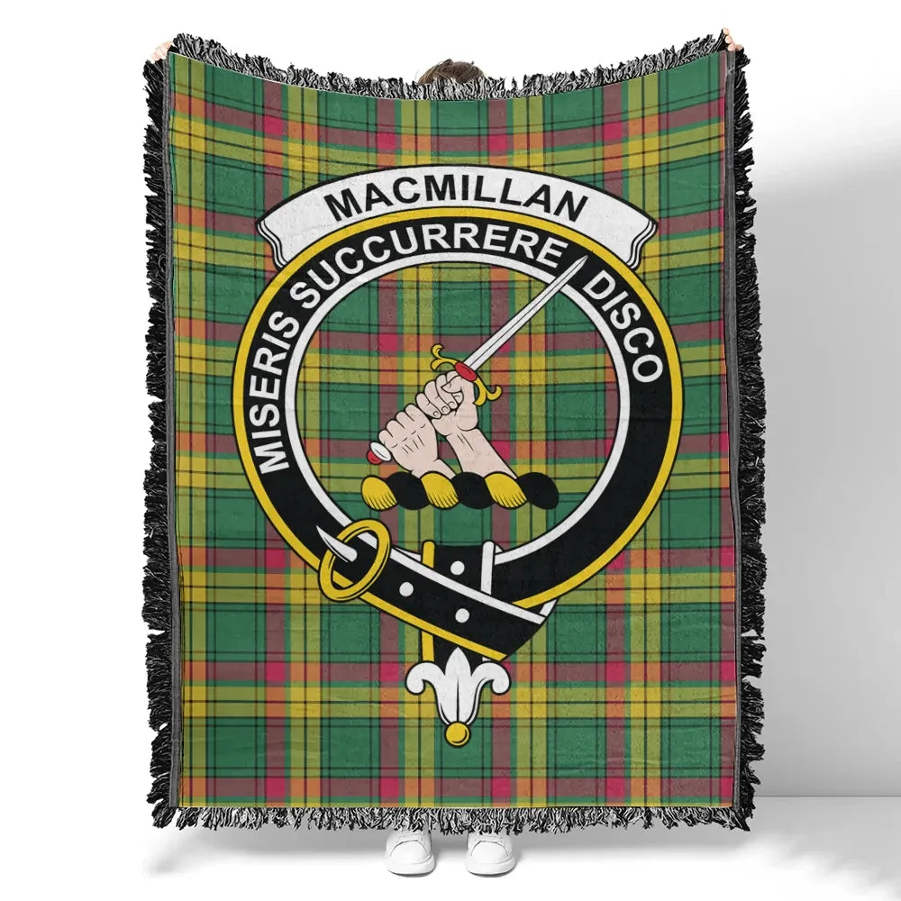 Scottish Tartan MacMillan Old Ancient Clan Woven Blanket Crest Style