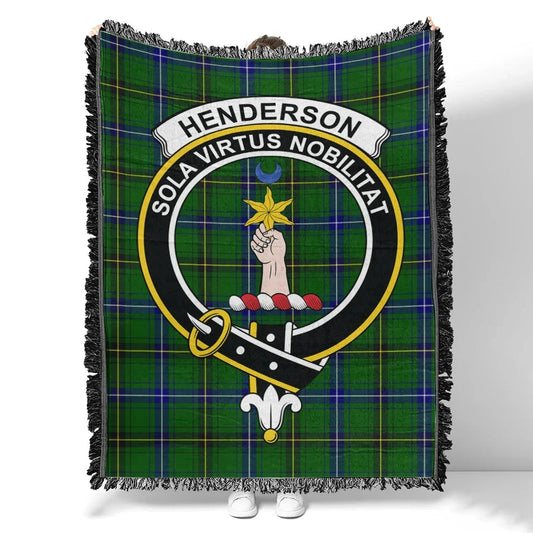 Scottish Tartan Henderson Modern Clan Woven Blanket Crest Style