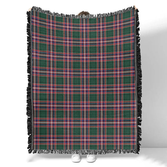 Scottish Tartan MacFarlane Hunting Modern Clan Woven Blanket Plaid Style