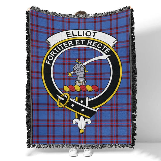 Scottish Tartan Elliot Modern Clan Woven Blanket Crest Style