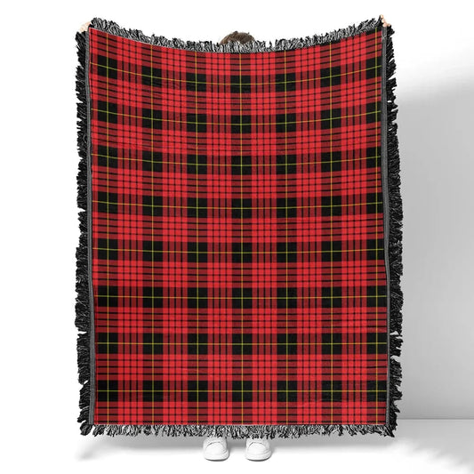 Scottish Tartan MacQueen Modern Clan Woven Blanket Plaid Style