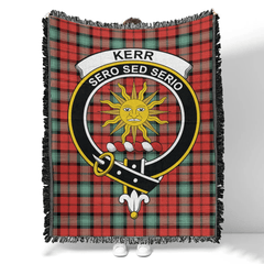 Scottish Tartan Kerr Ancient Clan Woven Blanket Crest Style