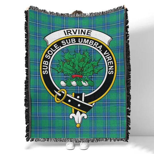 Scottish Tartan Irvine Ancient Clan Woven Blanket Crest Style