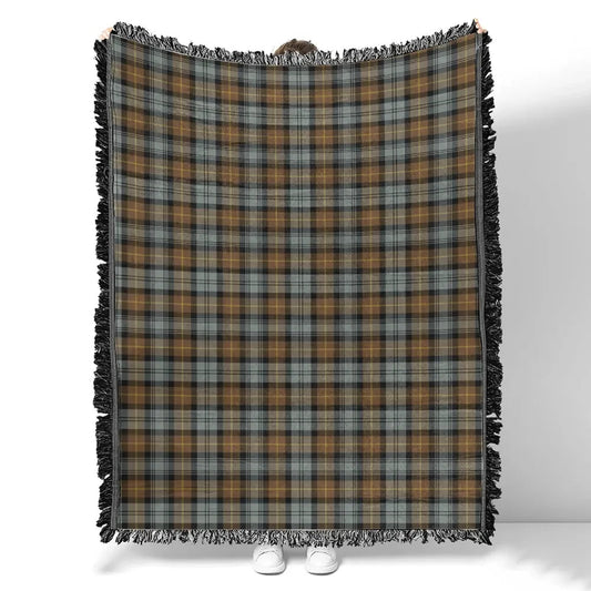 Scottish Tartan Gordon Weathered Clan Woven Blanket Plaid Style