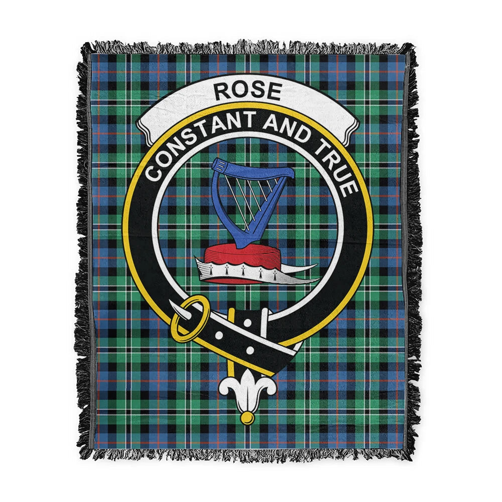 Scottish Tartan Rose Hunting Ancient Clan Woven Blanket Crest Style