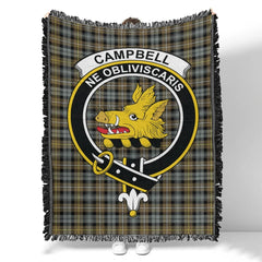 Scottish Tartan Campbell Argyll Weathered Clan Woven Blanket Crest Style