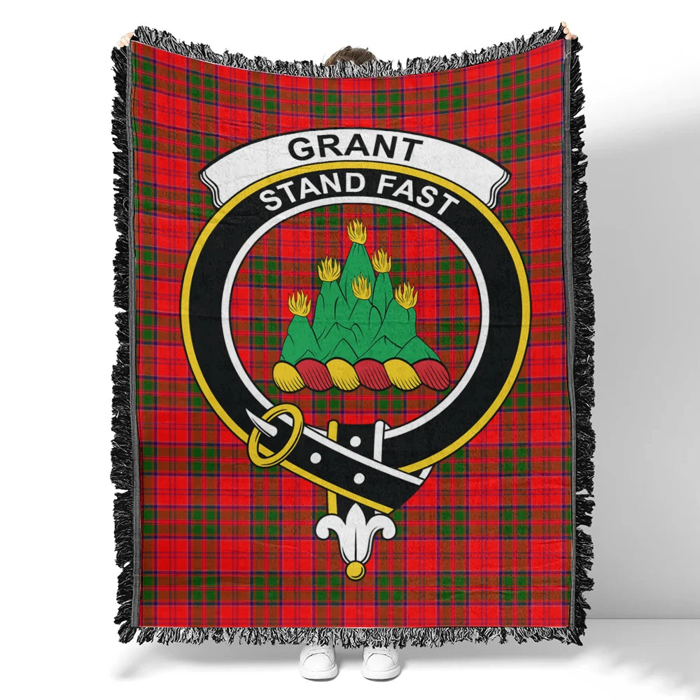 Scottish Tartan Grant Modern Clan Woven Blanket Crest Style