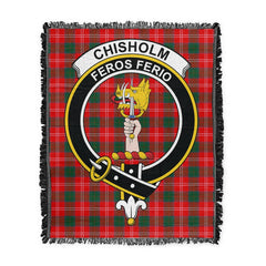 Scottish Tartan Chisholm Modern Clan Woven Blanket Crest Style