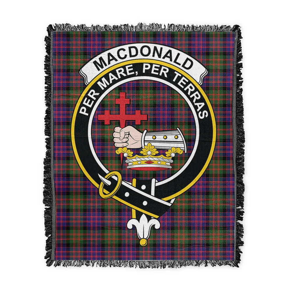 Scottish Tartan MacDonald Modern Clan Woven Blanket Crest Style