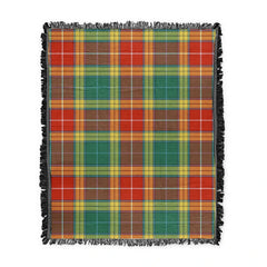 Scottish Tartan Buchanan Old Set Weathered Clan Woven Blanket Plaid Style