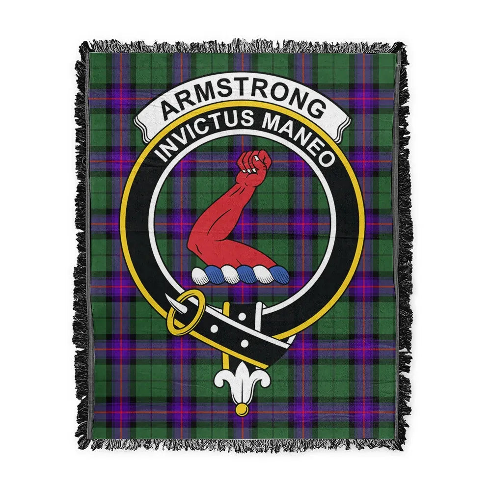 Scottish Tartan Armstrong Modern Clan Woven Blanket Crest Style