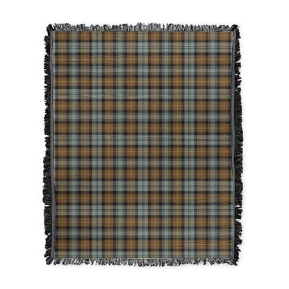 Scottish Tartan Gordon Weathered Clan Woven Blanket Plaid Style