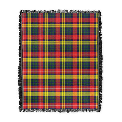 Scottish Tartan Buchanan Modern Clan Woven Blanket Plaid Style