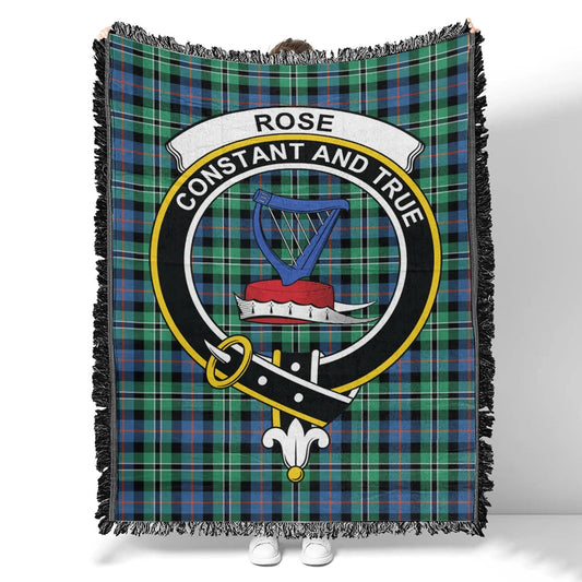 Scottish Tartan Rose Hunting Ancient Clan Woven Blanket Crest Style