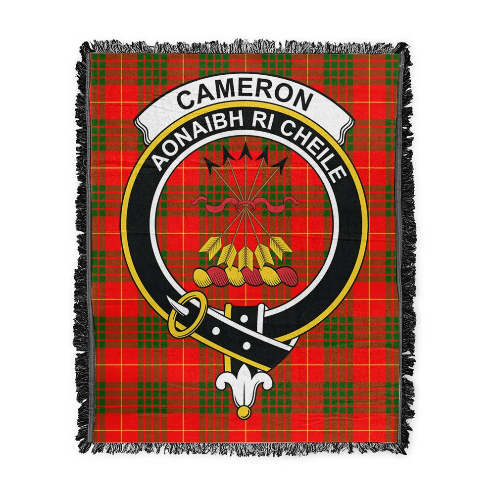 Scottish Tartan Cameron Modern Clan Woven Blanket Crest Style