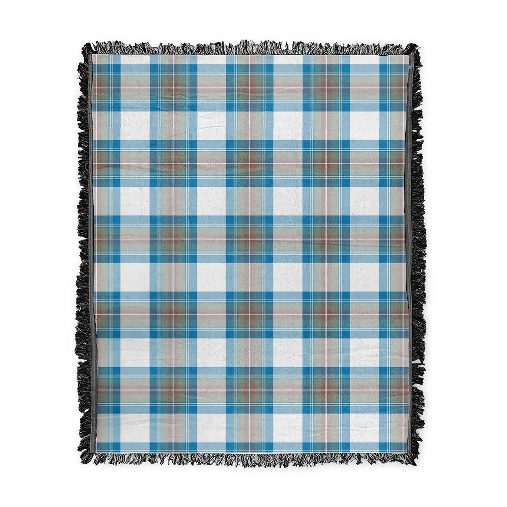 Scottish Tartan Stewart Muted Blue Clan Woven Blanket Plaid Style