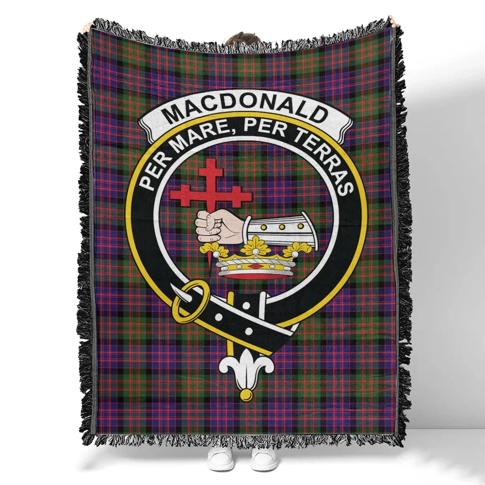 Scottish Tartan MacDonald Modern Clan Woven Blanket Crest Style