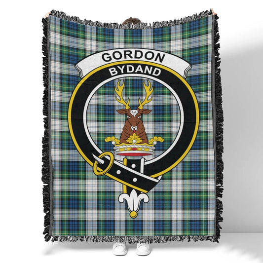 Scottish Tartan Gordon Dress Ancient Clan Woven Blanket Crest Style