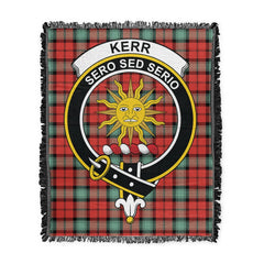 Scottish Tartan Kerr Ancient Clan Woven Blanket Crest Style