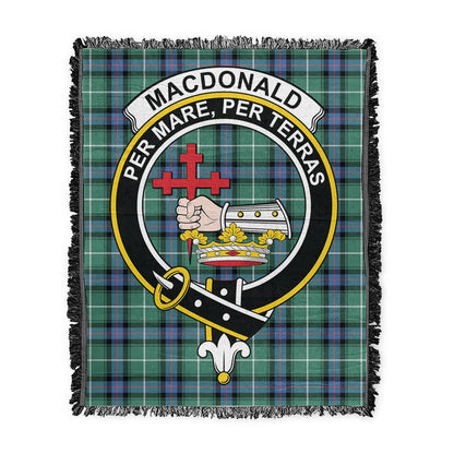 Scottish Tartan MacDonald of the Isles Hunting Ancient Clan Woven Blanket Crest Style