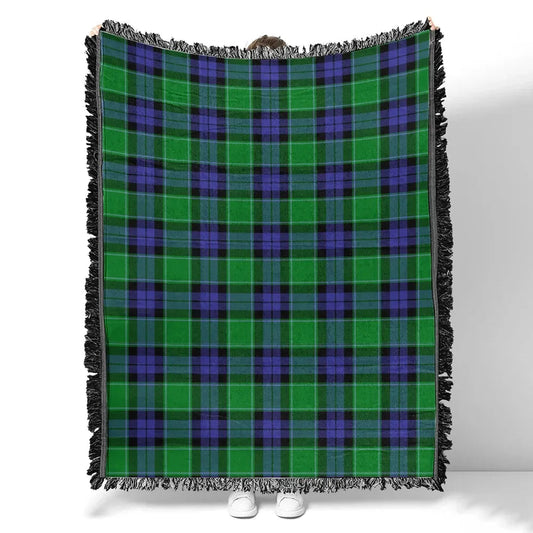 Scottish Tartan Graham of Menteith Modern Clan Woven Blanket Plaid Style