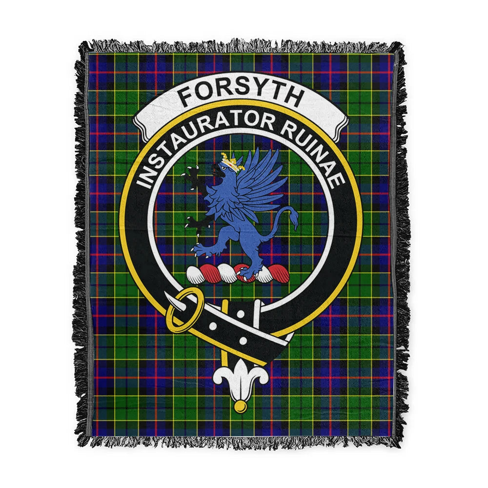 Scottish Tartan Forsyth Modern Clan Woven Blanket Crest Style
