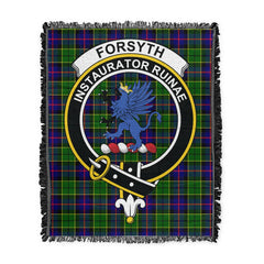 Scottish Tartan Forsyth Modern Clan Woven Blanket Crest Style