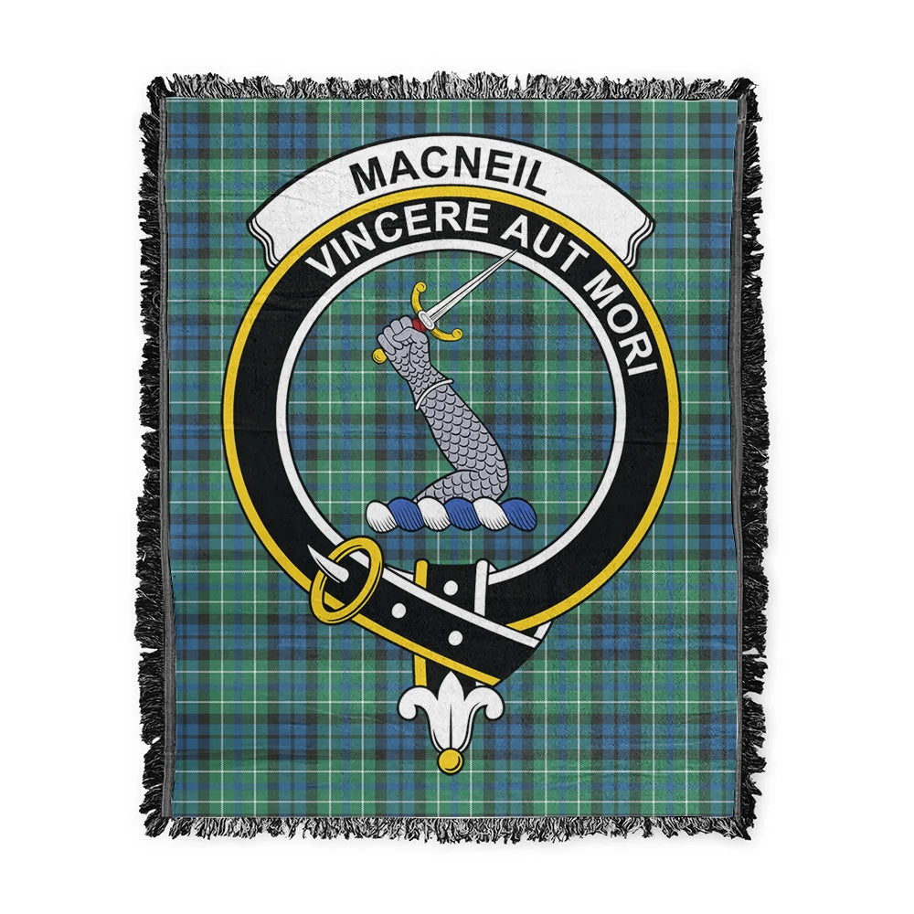 Scottish Tartan MacNeill of Colonsay Ancient Clan Woven Blanket Crest Style