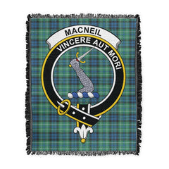 Scottish Tartan MacNeill of Colonsay Ancient Clan Woven Blanket Crest Style