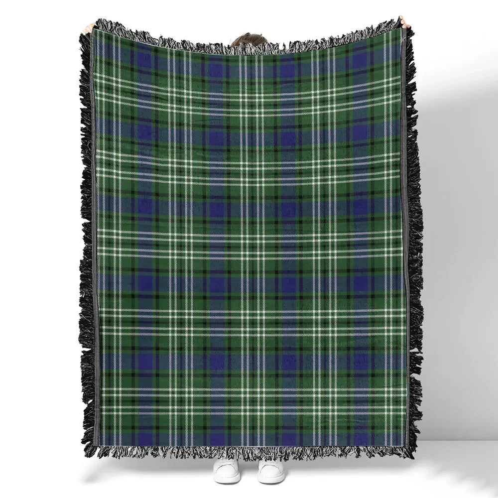 Scottish Tartan Blyth Clan Woven Blanket Plaid Style