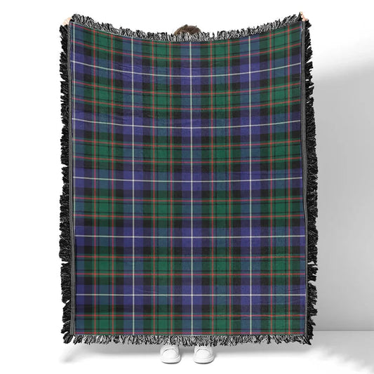 Scottish Tartan MacRae Hunting Modern Clan Woven Blanket Plaid Style