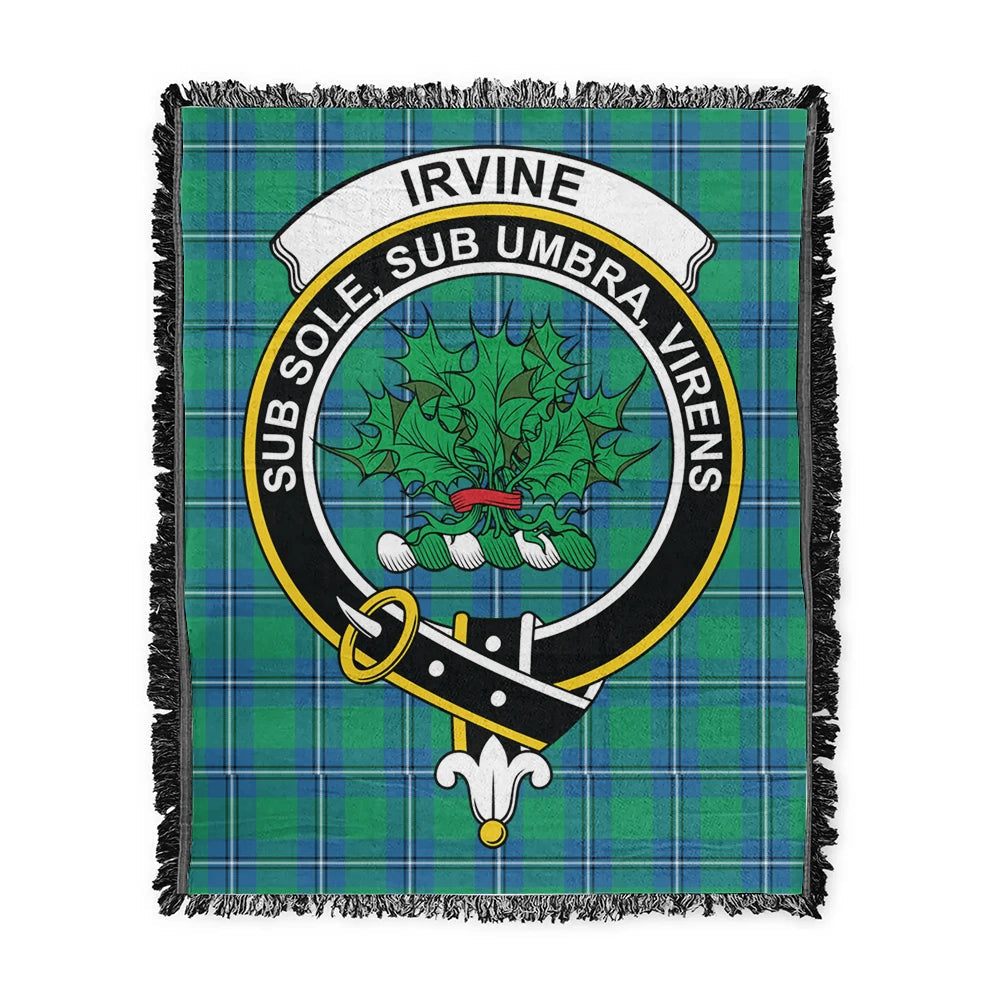 Scottish Tartan Irvine Ancient Clan Woven Blanket Crest Style