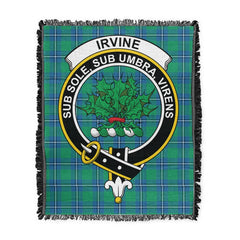 Scottish Tartan Irvine Ancient Clan Woven Blanket Crest Style