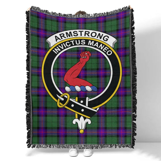 Scottish Tartan Armstrong Modern Clan Woven Blanket Crest Style