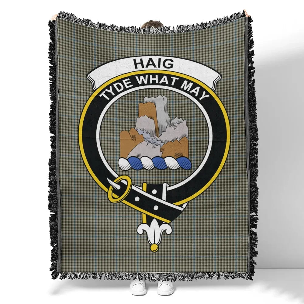 Scottish Tartan Haig Check Clan Woven Blanket Crest Style