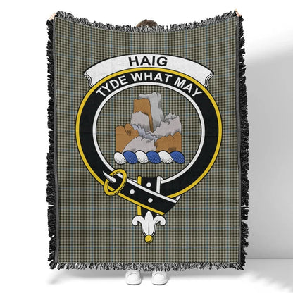 Scottish Tartan Haig Check Clan Woven Blanket Crest Style