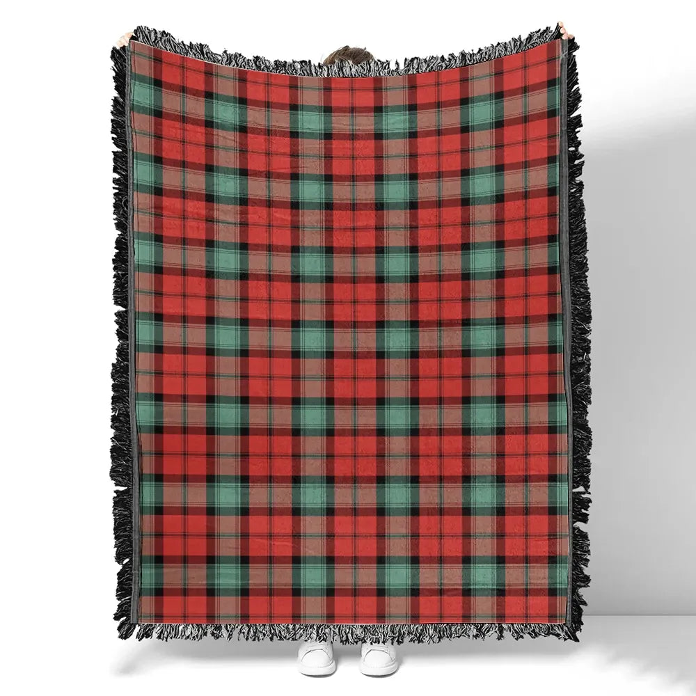 Scottish Tartan Kerr Ancient Clan Woven Blanket Plaid Style